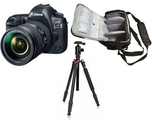 Canon EOS 5D Mark IV 24-105 + Camera Bag + Tripod Kit