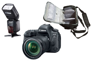 Canon EOS 6D Mark II 24-105 STM + Camera Bag + Flash Kit