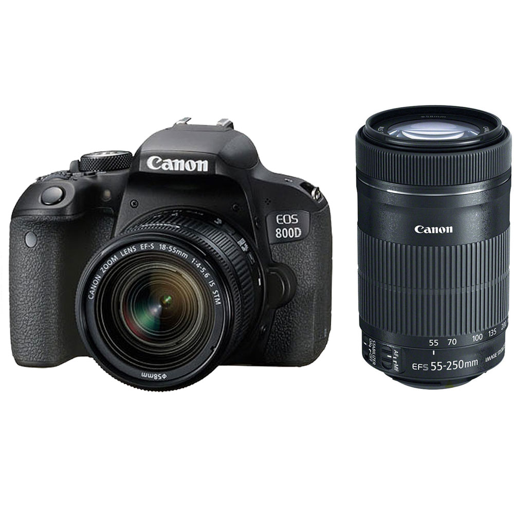 Canon EOS 800D 18-55 IS STM + 55-250 IS STM Double Lens Kit