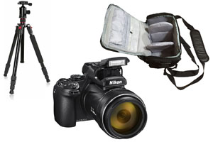 Nikon COOLPIX P1000 + Camera Bag + Tripod Kit